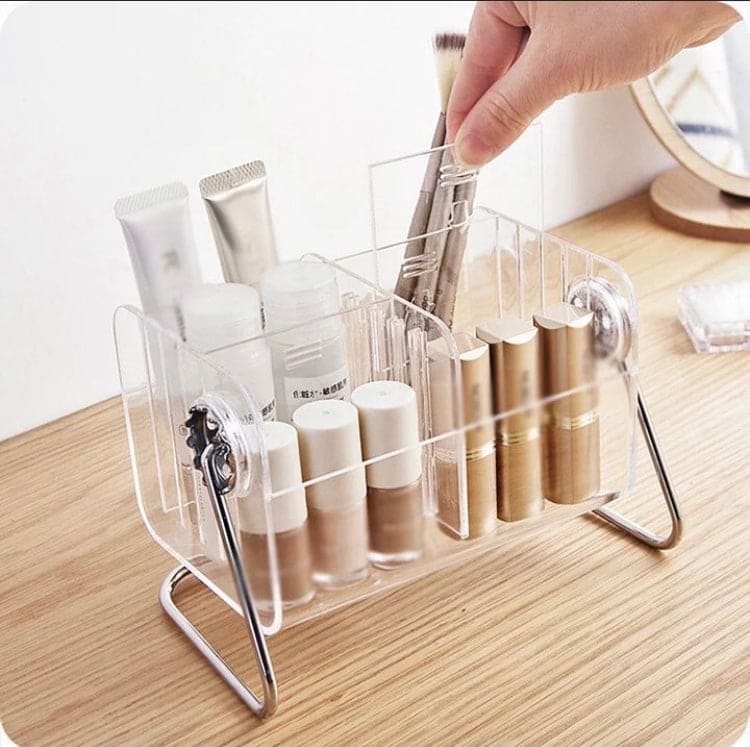Acrylic Clear Remote Control Holder, 360 Rotating Desktop Makeup Cosmetic Storage Box, Glasses Sundries Organizer Acrylic Clear Remote Control Holder, 360 Rotating Desktop Makeup Cosmetic Storage Box, Glasses Sundries Organizer